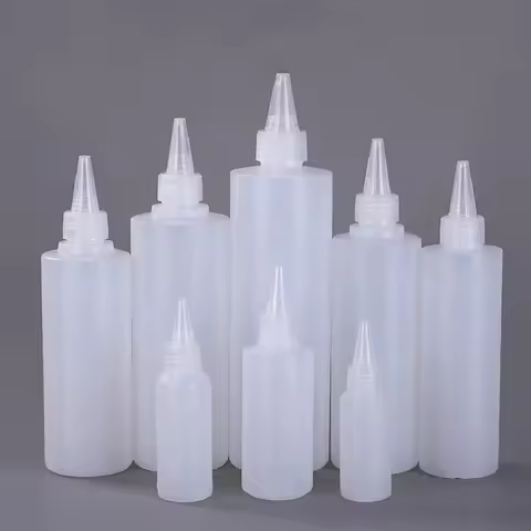 100ml 200ml 250ml 300ml 500ml Needle Tip Bottle Plastic Squeezable Applicator Bottle condiment squee
