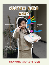 Baju Guru Anak TK Paud - Kostum Guru Anak - Baju Guru PNS Bawahan Rok Lengan Panjang