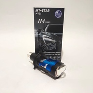 Lampu depan utama led mt star M101 H4 projector projie biled mini blue lens