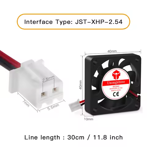 3D Printer Fan 5V/12V/24V Cooling Fan 4010 24V (40*40*10mm) 4010 5/12/24 V Brushless DC Fans for Hea