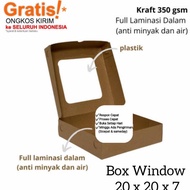 [Ready] Chocolate Kraft Box 20X20X7 Laminate/Rice Box/Cake Box [Vrhn74]