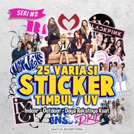 KPOP Fandom Sticker UV Embossed Material Waterproof Anti-Scratch - BLACKPINK NEWJEANS AESPA IVE BABY