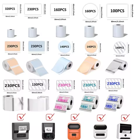 M110 Label Compatible With M110/M120/M220/M221 Label Maker Printer Thermal paper Label Maker Paper M