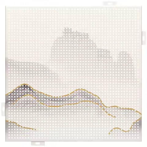 Aluminum Interior Decorative Cladding Wall Perforated Panel Screen with Different Back Light