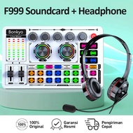 Bonkyo F999/F999X/F999MAX+headset live soundcard Dedicated sound card for YouTube Facebook Douyin li