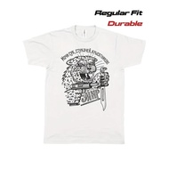 Graphic T-Shirt Featuring Russian Prison Tattoos - Stylish Bear And Cyrillic Street Art Design, Avai