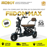 MOBOT SG OFFICIAL | Fiidom Max 3 Wheels Mobility Scooter | Dual Seat Suspension | LTA Approved PMA