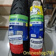 TUBELESS OUTER TIRES 80/90-14 & 90/90-14 MICHELIN PILOT STREET 2 + tubeless valve