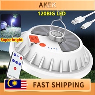 ready  stock 400W 200W Rechargeable LED Bulb Lamp Remote Control Solar Charge 120/60 lamp beads Port