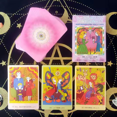 Heartwarming Tarot Oracle Cards Deck Japanese Version Tarot Oracle Cards for Mysterious Divination P