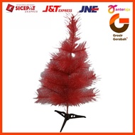 MERAH Red needle christmas tree 2feet/60cm