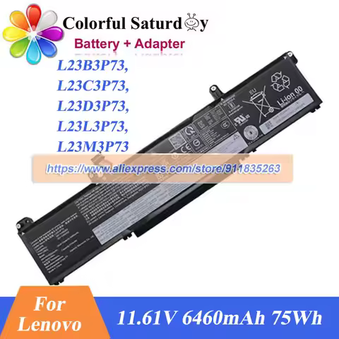 Lapotp Battery L23B3P73 L23C3P73 L23D3P73 L23L3P73 L23M3P73 for Lenovo Thinkpad T14P G2 AI 2024 P14s