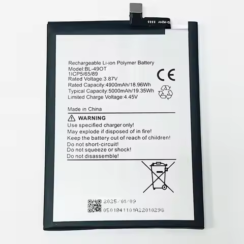 3.87V 5000mAh BL-49OT For Tecno Camon 20/Camon 20 Pro/Spark 20 Pro Plus/CK6/CK6n/CK7n/CK8n/KJ7 Batte
