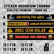 CHANNA AQUARIUM STICKER | Fierce fish Sticker | Predator Sticker | Sticker Snakehead Keepers 30 40 5