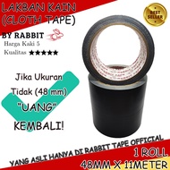 HITAM 2inch 48mm x 11meter Black CLOTH TAPE/CLOTH TAPE BY RABBIT TAPE
