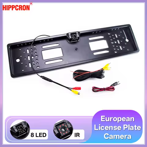 Hippcron Car Plate Camera Rear View Wireless EU European License Frame Waterproof Night Vision Rever
