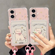 Card Holder Clear Cute Cat Casing hp Redmi 13X A5 13C 14C A3 Note 14 Pro Plus 5G 12 Pro 4G 11 Pro 9 