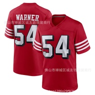 ♘ NFL football jersey 49ers 54 red retro 49ers Fred Warner Jersey on behalf of