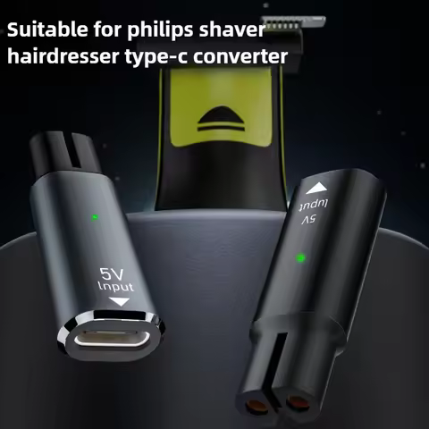 Hobo 5V Type-C Shaver Adapter Charging Converter for Philips One Blade QP2724 QP2834 QP4530 QP1924 w