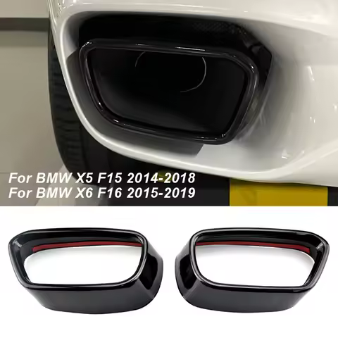 For BMW M sports version X5 F15 X6 F16 2014-19 stainless steel black car exhaust pipe cover 1Set Aut