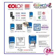 COLOP New Square Self-Inking Rubber Stamp. P05,Q12,Q17,Q24,Q30,Q43. 100% Original (Hospital, Office,