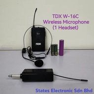 TDX W-16C UHF Wireless Microphone (20 selectable channel) - 1 Bodypack with Headset