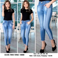 Elvis TWO TONE WOMEN'S JEANS 2 GRADATION COLORS // elvis WOMEN'S JEANS//elvis JEANS 7/9