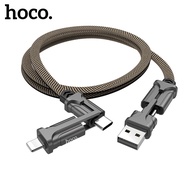 【2021 HOCO Selected 】HOCO 4 In 1 60W PD Fast Charger Cable Micro Usb To Lightning, Micro usb To Usb C cable,USB C to USB C, USB C to Lightning Cable for Samsung Xiaomi iPhone Series for MacBook Pro Air iPad