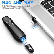 Powerpoint Presentation Clicker with 2-In-1 USB Type C, Rechargeable Wireless Page Turner Fly Mouse Remote Clicker Easy Install