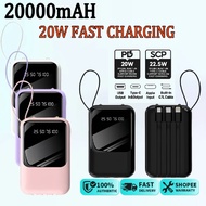 Original Mini Powerbank 20000mAh Romoss Fast Charging Power bank Portable Charger Powerbank Built in