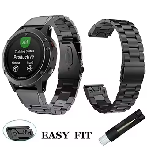 Quick Fit 22mm 26mm Stainless Stee Strap For Garmin Watch Fenix 7X 7 Solar 6x Pro/Fenix 6 Pro /Fenix