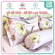 Pillowcase - GIA PHAT Bedding premium tencel silk pillowcase 50x70cm, 35x100cm pillowcase with zippe