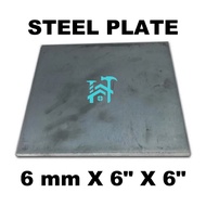 STEEL PLATE BASE PLATE 5.8 TO 6mm THICK X 6 X 6 INCHES