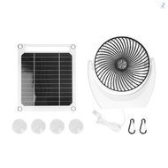 Portable 6W Solar Powered Fan Set Solar Panel Monocrystalline Silicon Solar Panel Multifunctional Solar Power Recharger