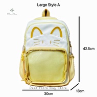 Halloween Y2K Cute Cat Ita Backpack Large Capacity Backpack Casual Girl Transparent DIY Display Ruck