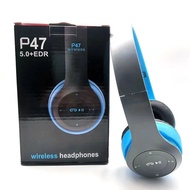 P47 Bluetooth 5.0 Wireless Headphone Foldable HIFI Stereo Bass Earphone Kid Helmet With Mic USB Adap