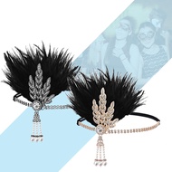 Great Gatsby Crown Headband Gatsby Sequin Feather Headpiece Party Gatsby Feather Flapper/ Party