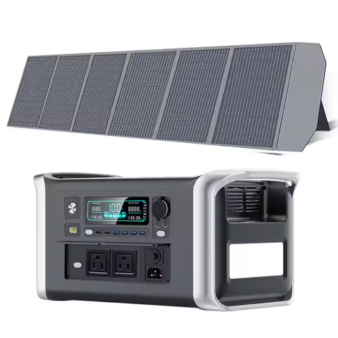 CTOLITY AP1000 1600W Solar Generator 1024Wh Backup LiFePo4 Battery & 200W Solar Panel RV Outdoors Ca