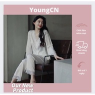 Women's pajamas spring autumn winter ice snow thin popular style long-sleeved home clothes-PIC67