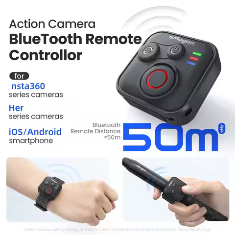 Remote Control for Insta360 X5/X4/X3/Go 3S/ACE pro 2/ACE Pro/ONE X2, 50M Range Wireless Action Remot