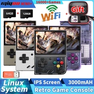 【original】 Miyoo Mini Plus V3 Portable Retro Handheld Game Console 3.5inch Ips Hd Screen 128g 16000games Wifi Linux System With Bag Kid Gif