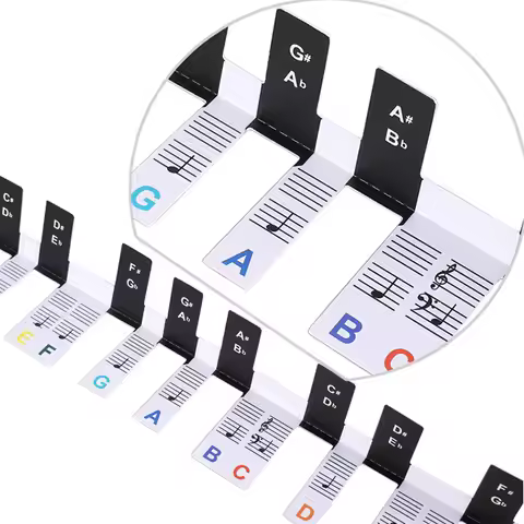 88 keys 61 keys Piano Keyboard Stickers Piano Removable Music Notes Electric Piano Organ for Beginne