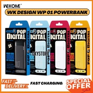 CLEARANCE WK DESIGN WP 01 10000mAH 2 USB Pop Digital 12W Fast Charging Power Bank