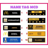 NAME TAG MCD/Mc Donalds/CREW MEMBER CREW LEADER