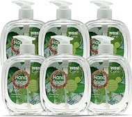 WBM Care Liquid Hand Soap, Himalayan Pink Salt with Lemon &amp; Green Tea, Skin Care Cleanser &amp; Moisturizer, Natural Hand Wash - Pack of 6