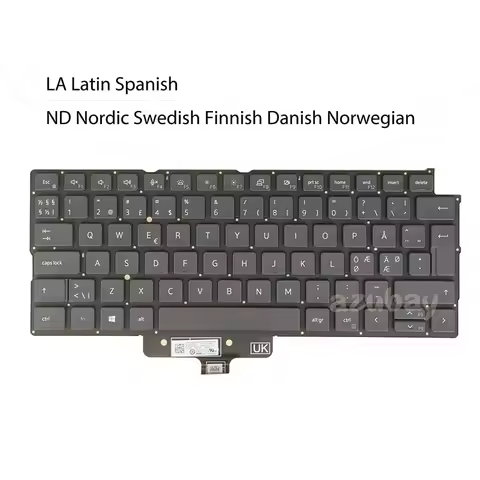 LA ND Backlit Keyboard for Dell Latitude 9420 9430 0N9J7Y 0DX8J1 Laptop LA Spanish Nordic Swedish Fi