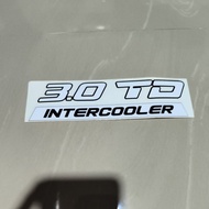 Isuzu Dmax 3.0TD Intercooler Sticker