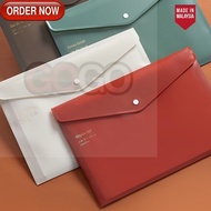GG 1 Pc Creative Snap Button A4 Retro File Holder Hot Stamping Bag / Waterproof Large Capacity Envel