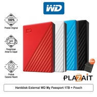 WD External Hard Drive My Passport 1TB + Pouch HDD 2.5''