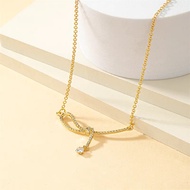 Kalung Rantai Titanium Gold Wanita Korean Style Anti Karat Selamanya / Kalung Wanita Bahan Titanium